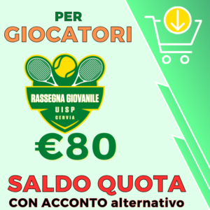 SALDO QUOTA giocatori RASSEGNA GIOVANILE CERVIA acconto alternativo 1